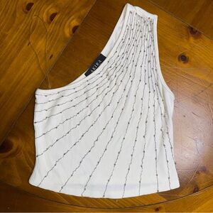 🖤Akira White Beaded Women's Top